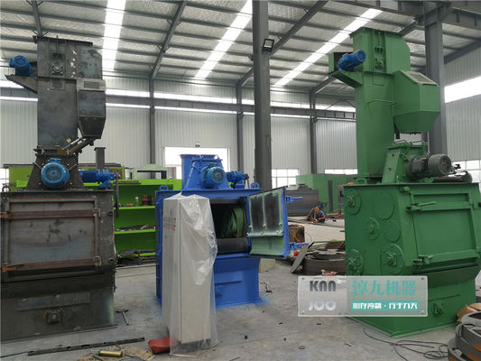 धातु के हिस्सों की सफाई रबर बेल्ट शॉट ब्लास्टिंग मशीन 7.5kw 380V